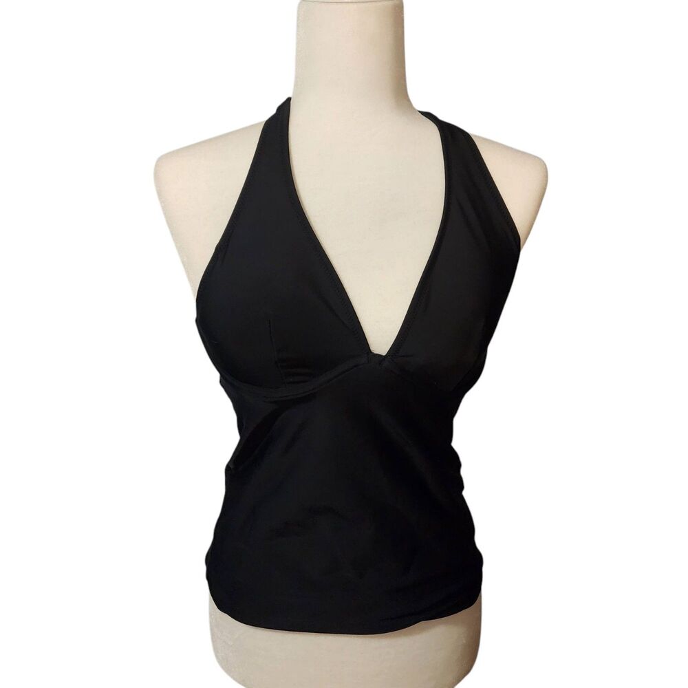 OLD NAVY   Halter Swimsuit Top Tankini Size Medium New Black